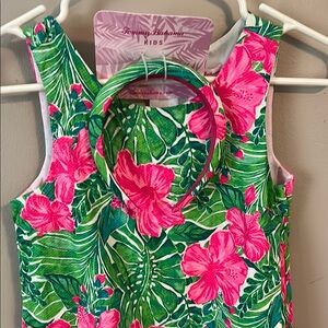 Tommy Bahama Kids Floral dress - Pink and Green